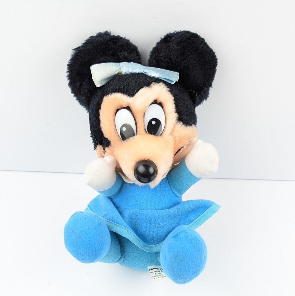 1984 Mickey's Christmas Carol-Minnie Mouse 8"-Vintage Disney Plush Made In Korea